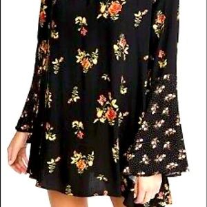 Free People Tate Tunic Dress in Black
